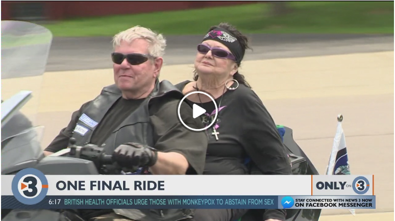 Portage woman in hospice care granted wish of final motorcycle ride
